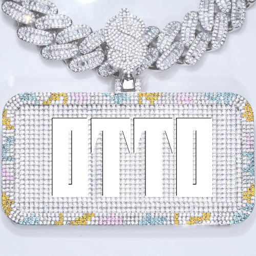 CUSTOM LETTER NECKLACE 3D COLORFUL SQUARE