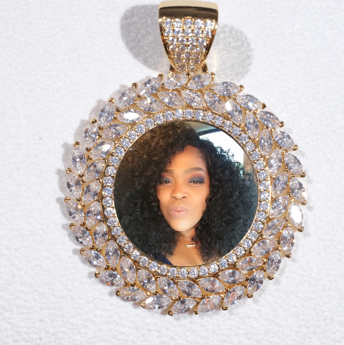 Large 3D Wheat Ear Custom Picture Pendant