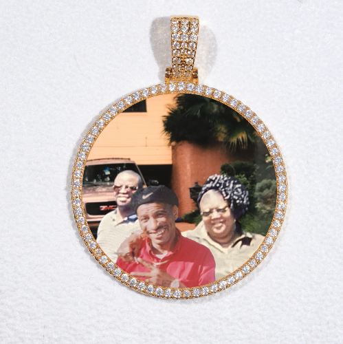 MEDIUM 3D CIRCLE CUSTOM PICTURE PENDANT