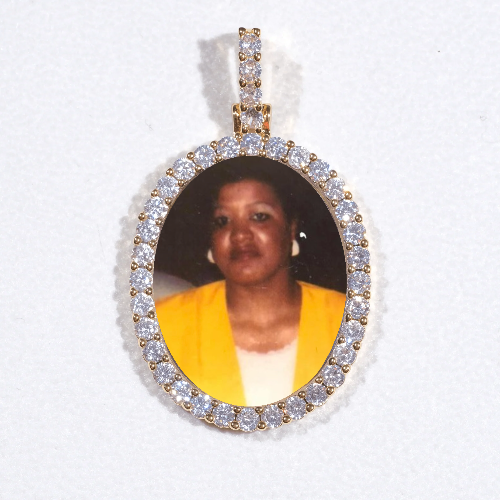3D Oval Custom Picture Pendant