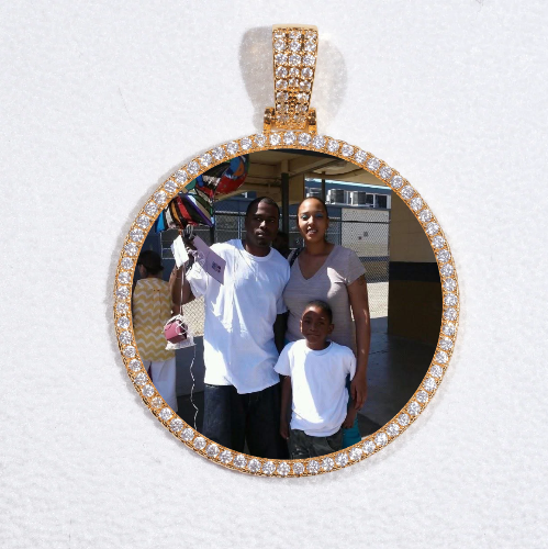 MEDIUM 3D CIRCLE CUSTOM PICTURE PENDANT