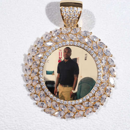 Large 3D Wheat Ear Custom Picture Pendant