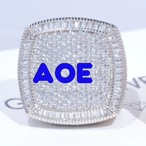 CUSTOM LETTER 3D ICED RING