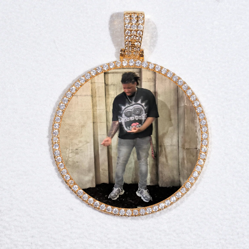 MEDIUM 3D CIRCLE CUSTOM PICTURE PENDANT