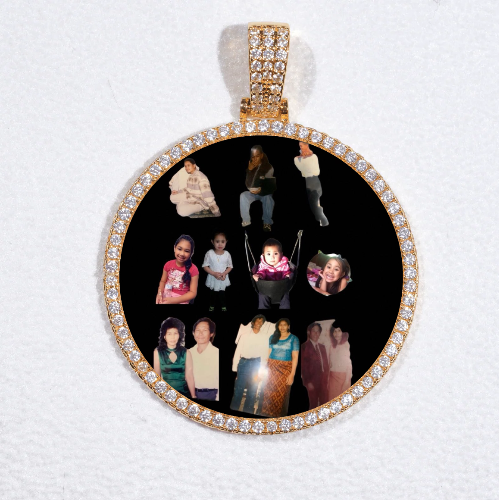 MEDIUM 3D CIRCLE CUSTOM PICTURE PENDANT