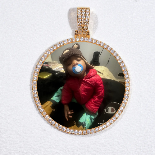 MEDIUM 3D CIRCLE CUSTOM PICTURE PENDANT