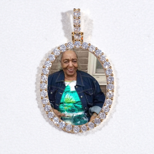 3D Oval Custom Picture Pendant