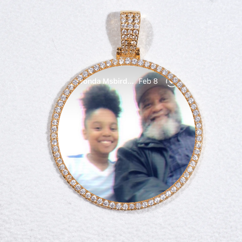 MEDIUM 3D CIRCLE CUSTOM PICTURE PENDANT