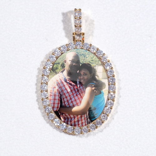 3D Oval Custom Picture Pendant
