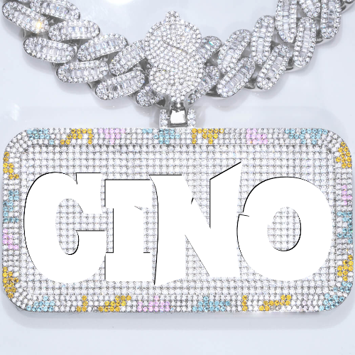 CUSTOM LETTER NECKLACE 3D COLORFUL SQUARE