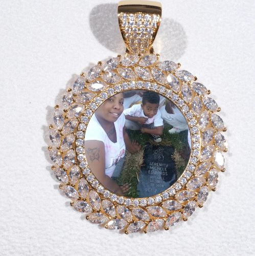 Large 3D Wheat Ear Custom Picture Pendant