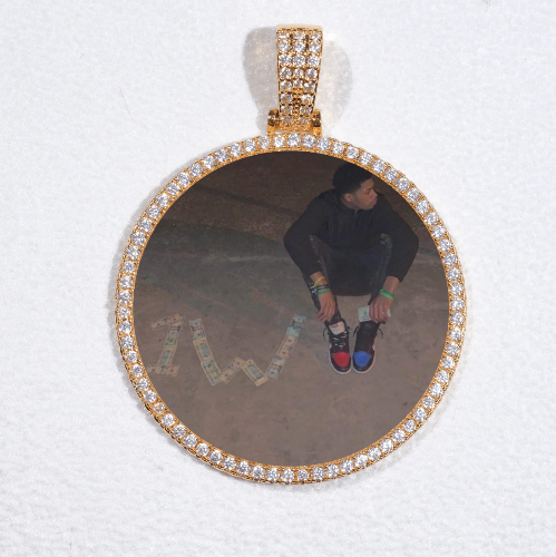 MEDIUM 3D CIRCLE CUSTOM PICTURE PENDANT