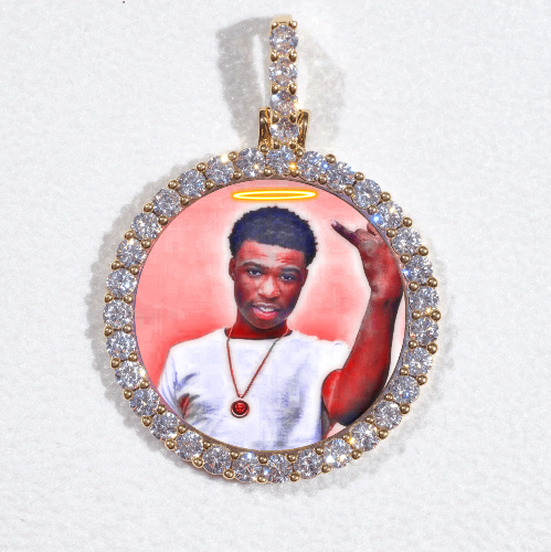 3D CIRCLE CUSTOM PICTURE PENDANT SMALL SIZE