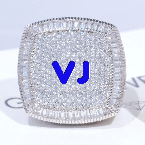 CUSTOM LETTER 3D ICED RING