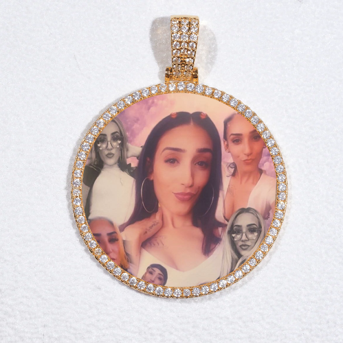 MEDIUM 3D CIRCLE CUSTOM PICTURE PENDANT