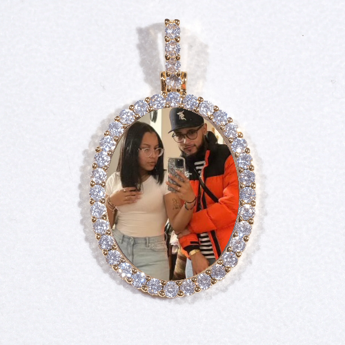 3D Oval Custom Picture Pendant