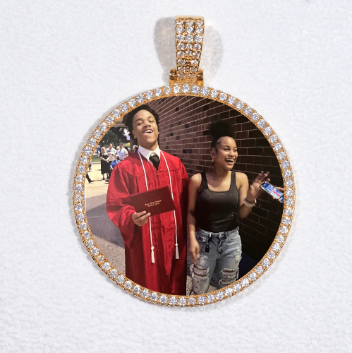 MEDIUM 3D CIRCLE CUSTOM PICTURE PENDANT