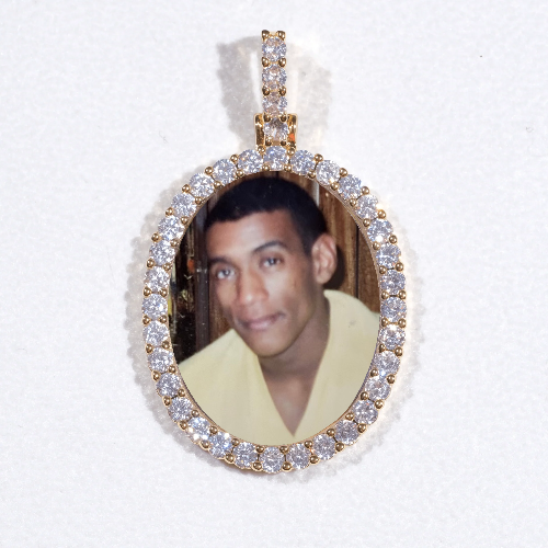 3D Oval Custom Picture Pendant