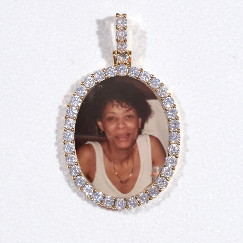3D Oval Custom Picture Pendant