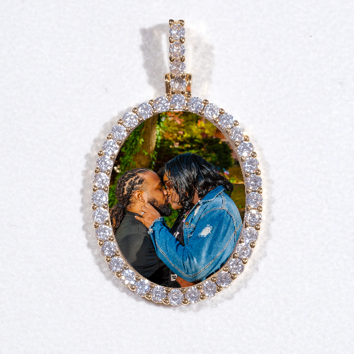 3D Oval Custom Picture Pendant