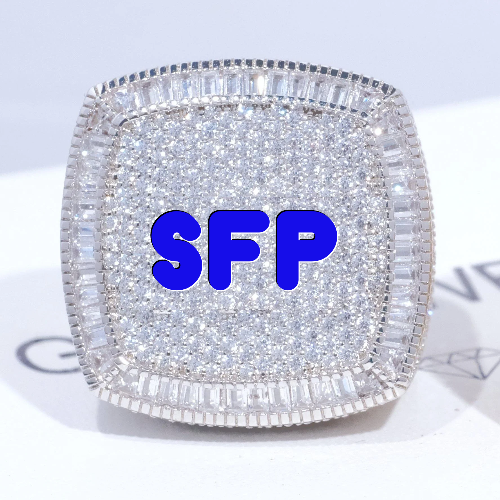 CUSTOM LETTER 3D ICED RING