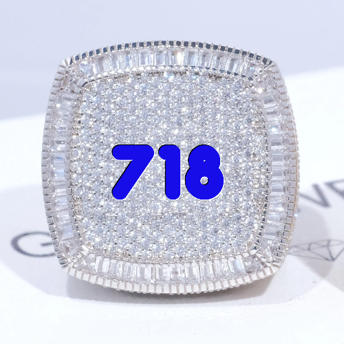 CUSTOM LETTER 3D ICED RING