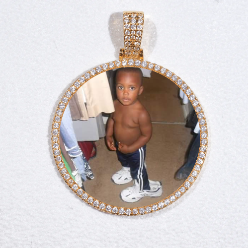 MEDIUM 3D CIRCLE CUSTOM PICTURE PENDANT