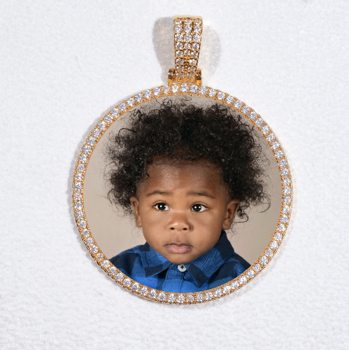 MEDIUM 3D CIRCLE CUSTOM PICTURE PENDANT