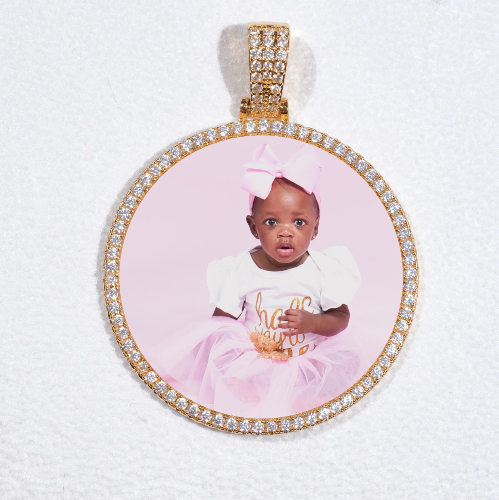 MEDIUM 3D CIRCLE CUSTOM PICTURE PENDANT
