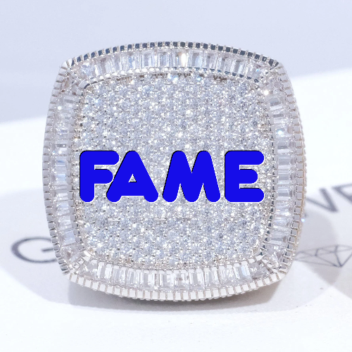 CUSTOM LETTER 3D ICED RING