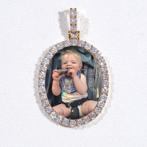 3D Oval Custom Picture Pendant