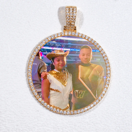 MEDIUM 3D CIRCLE CUSTOM PICTURE PENDANT