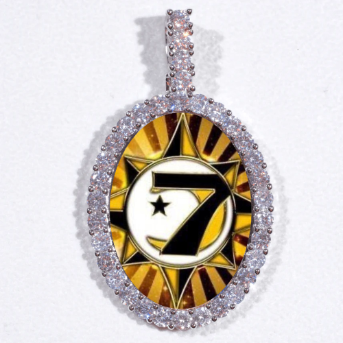 Large 3D Oval Custom Picture Pendant