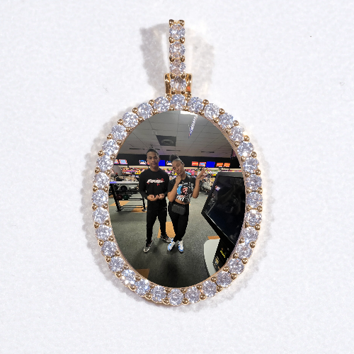 3D Oval Custom Picture Pendant