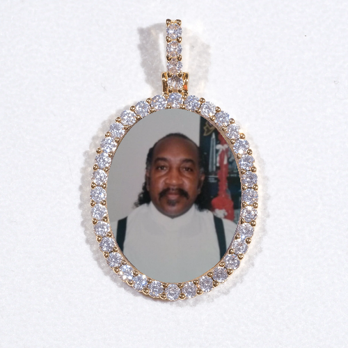 3D Oval Custom Picture Pendant