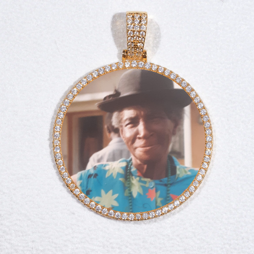 MEDIUM 3D CIRCLE CUSTOM PICTURE PENDANT