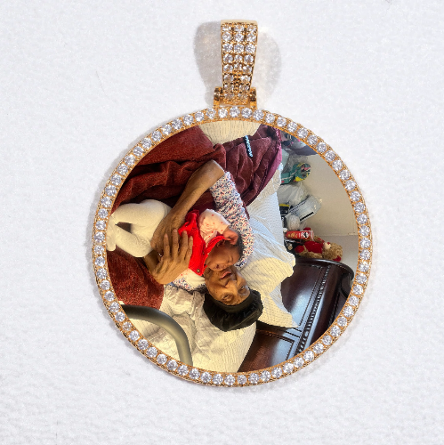 MEDIUM 3D CIRCLE CUSTOM PICTURE PENDANT