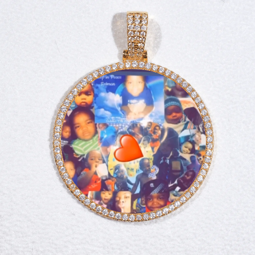 MEDIUM 3D CIRCLE CUSTOM PICTURE PENDANT