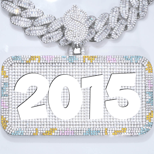 CUSTOM LETTER NECKLACE 3D COLORFUL SQUARE