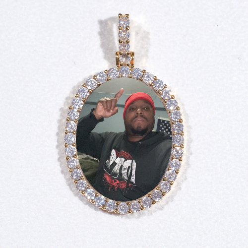 3D Oval Custom Picture Pendant