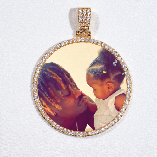 MEDIUM 3D CIRCLE CUSTOM PICTURE PENDANT