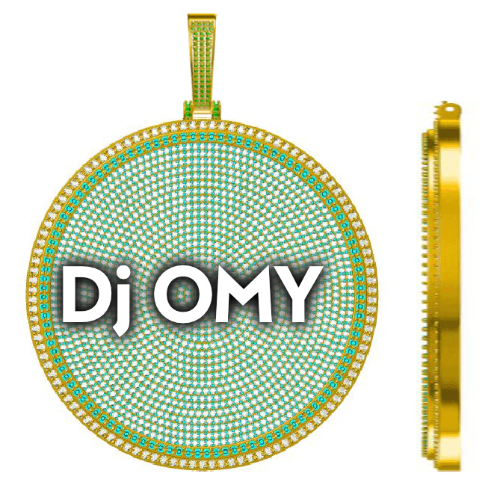 CUSTOM LETTER NECKLACE 3D BIG DISC