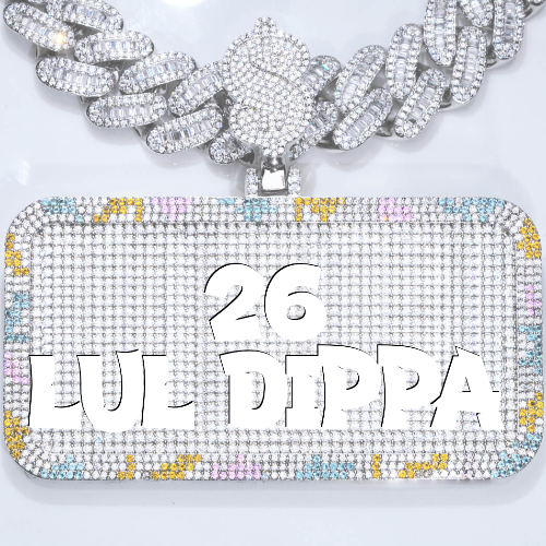 CUSTOM LETTER NECKLACE 3D COLORFUL SQUARE
