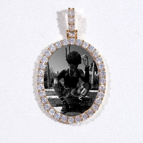 3D Oval Custom Picture Pendant