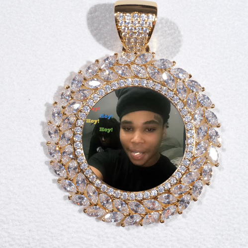 Large 3D Wheat Ear Custom Picture Pendant