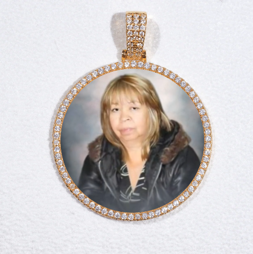 MEDIUM 3D CIRCLE CUSTOM PICTURE PENDANT