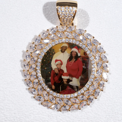 Large 3D Wheat Ear Custom Picture Pendant