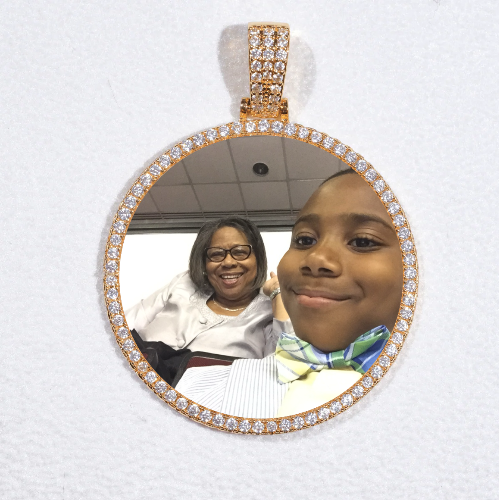 MEDIUM 3D CIRCLE CUSTOM PICTURE PENDANT