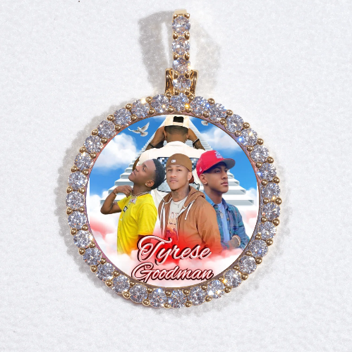 3D CIRCLE CUSTOM PICTURE PENDANT SMALL SIZE