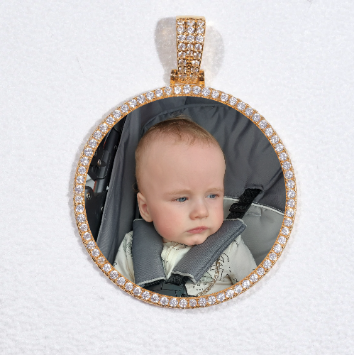 MEDIUM 3D CIRCLE CUSTOM PICTURE PENDANT
